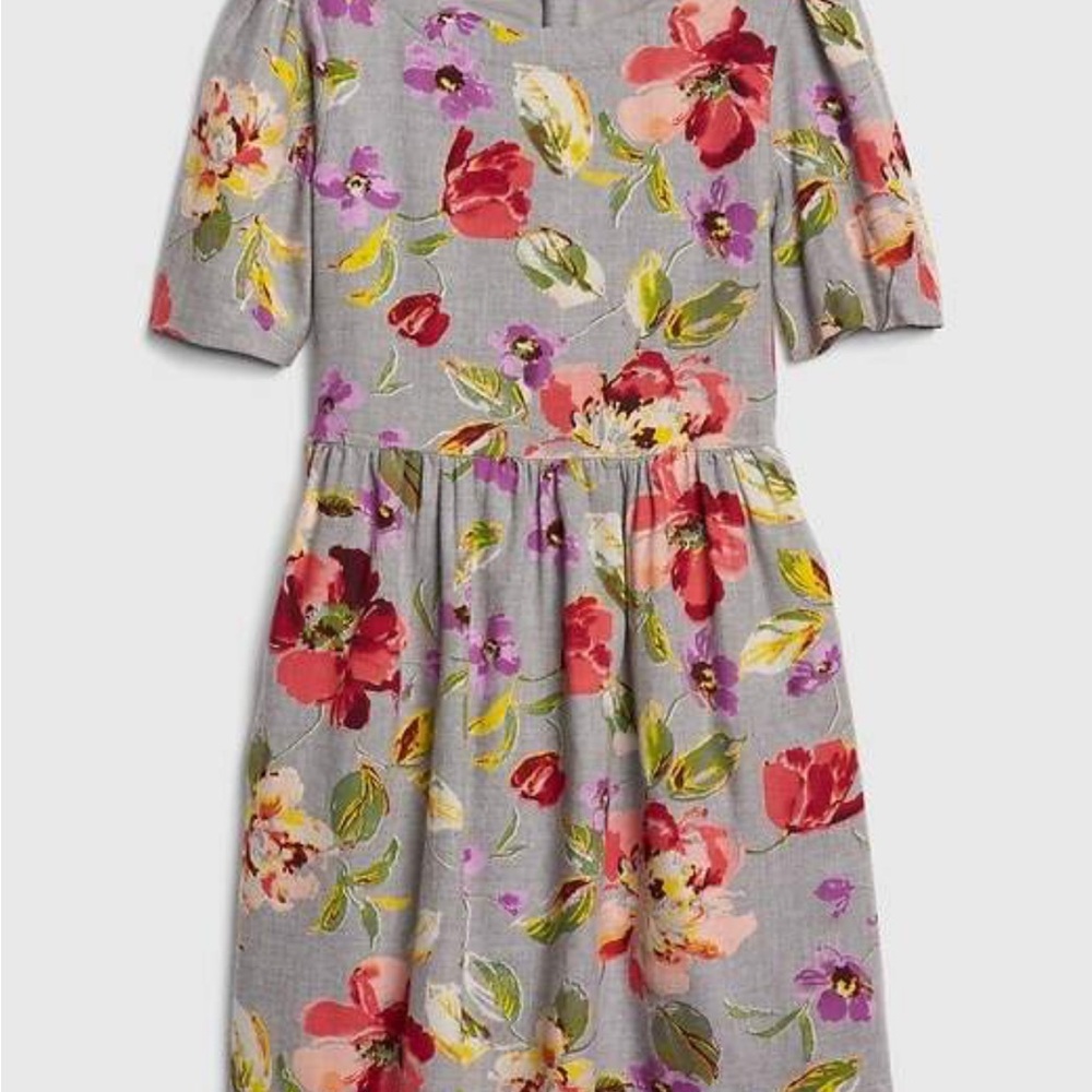 Gap Floral Kids Dress in Gray